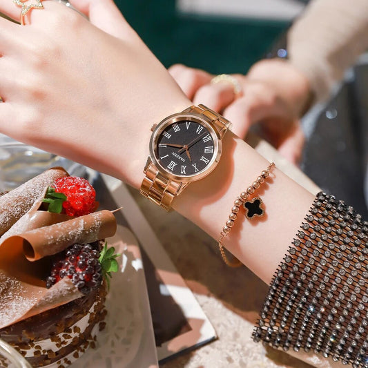 Fashion Ladies Watch Women 2020 New Rose Gold Dress Quartz Watches Luxury Diamond Wristwatches Relogio Feminino Bracelet Clock-0