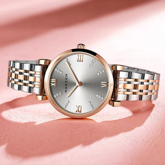 Fashion Ladies Watch Women 2021 New Rose Gold Dress Quartz Watches Luxury Diamond Wristwatches Relogio Feminino Bracelet Clock-0
